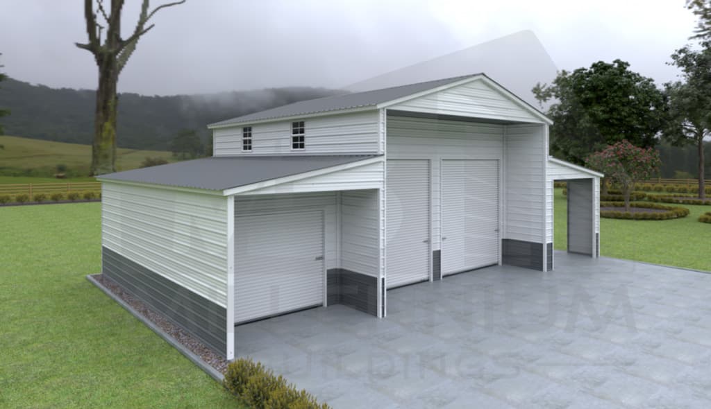 Steel barn used for feed and livestock equipment