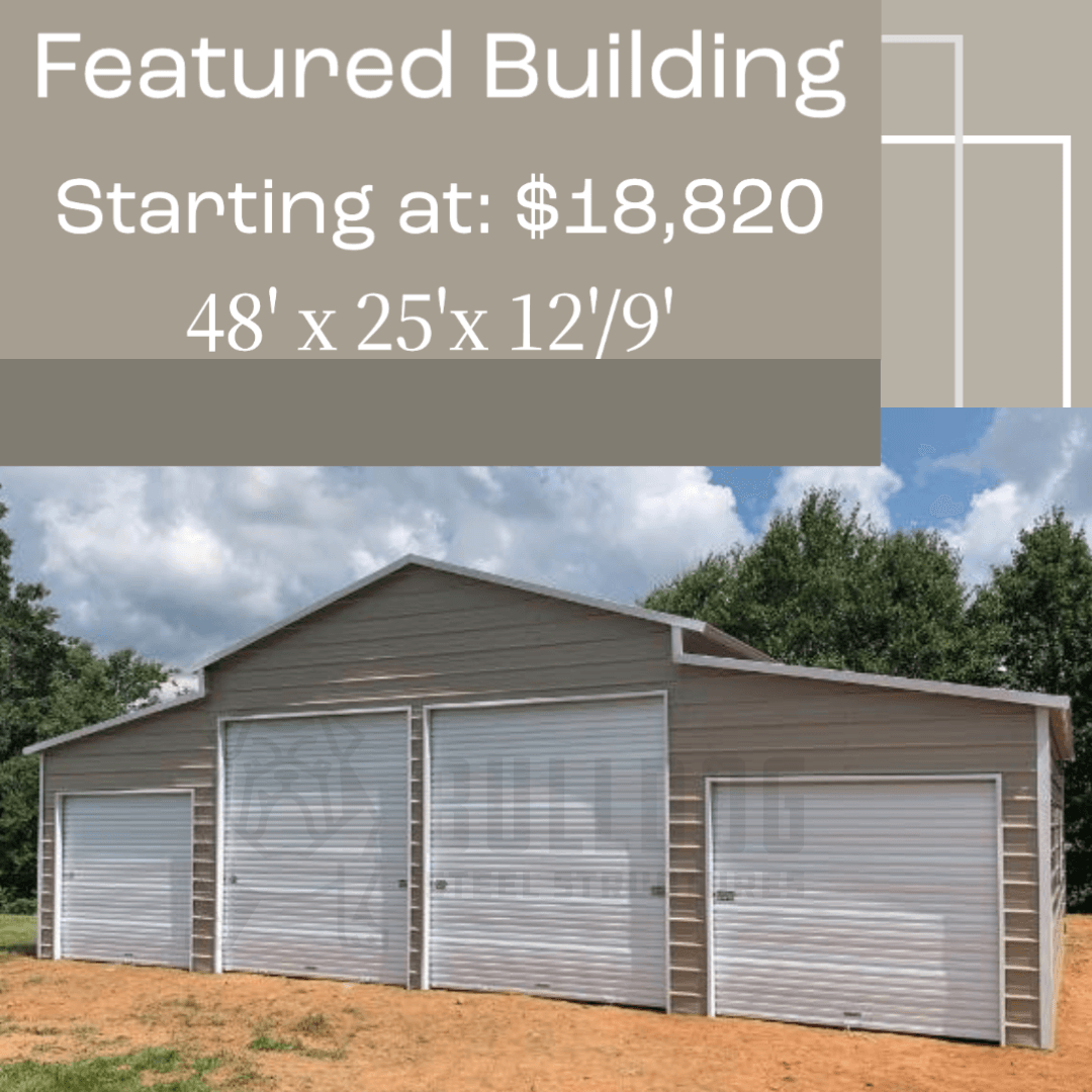 48’ x 25’ x 12’-9' Carolina Barn