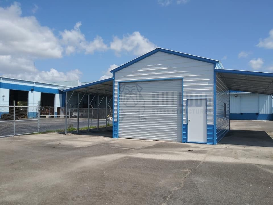 garage with rv ports on each side