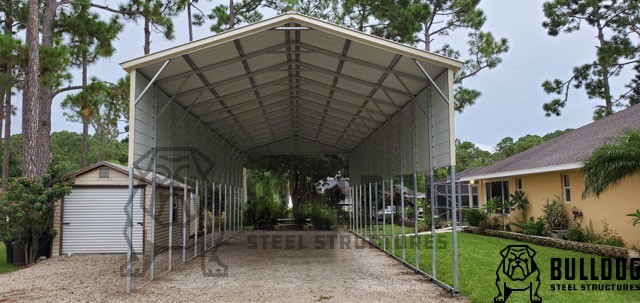 18' x60' x12' RV Cover  Bulldog Steel Structures